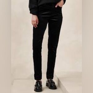 Banana Republic Corduroy Pants Womens 33 Long High Rise Skinny  Black NWT